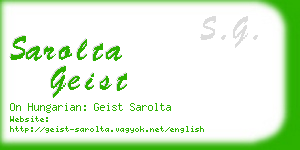 sarolta geist business card